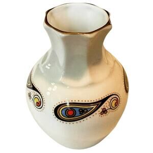 Royal Tara Book of Kells Mini Bud Vase • Bone China • 4” • Ireland • Vintage